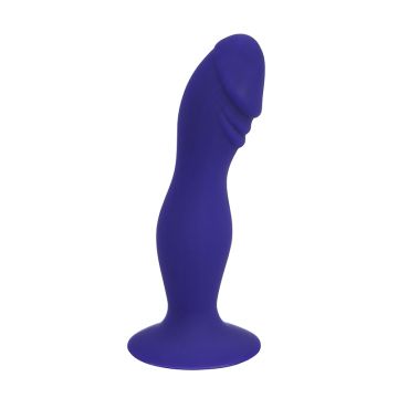 Loving Joy 6 Inch Silicone Dildo with Suction Cup Midnight Blue