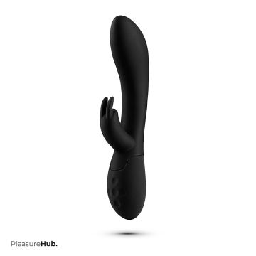 PleasureHub Black Rechargeable Rabbit Vibrator