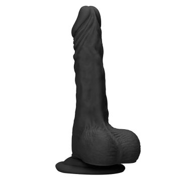 RealRock 7 Inch Dong with Testicles - Black