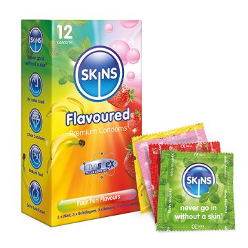 Skins Flavoured Condoms - 12 Pack