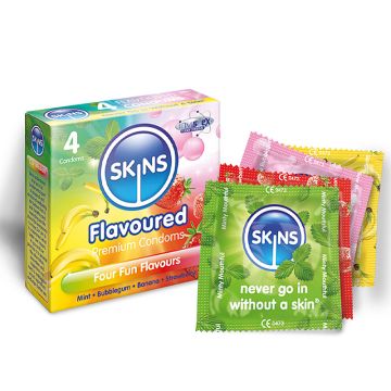 Skins Flavoured Condoms - 4 Pack